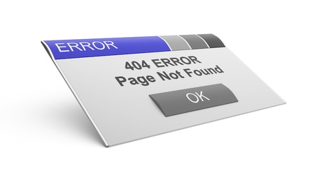 Window error 404. Page not found. 3d illustration