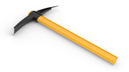 the pickaxe on white backgroundの写真素材