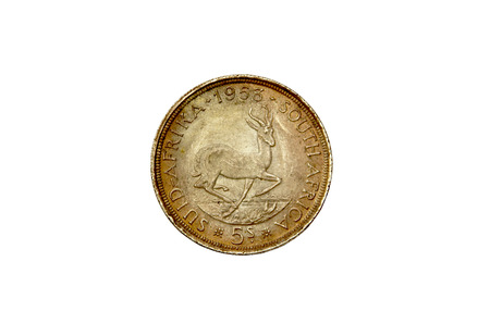 1953 Union of South Africa five shilling coin