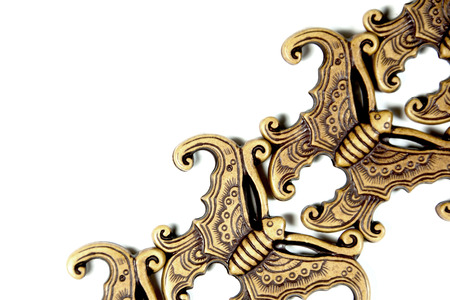 close up section of decorative ornamental butterflies