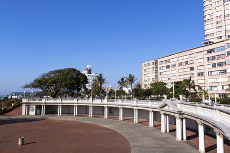 DURBAN, SOUTH AFRICA - MAY 24, 2014: Empty amphitheater  on Golden Mile beachfront in Durban South Africaのeditorial素材