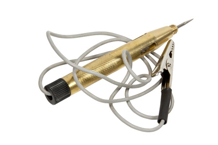 crocodile clip on connecting wire of automotive test light