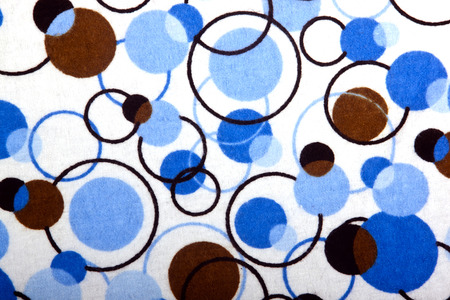 close up of circular patterns on flannelet baby blanketの写真素材