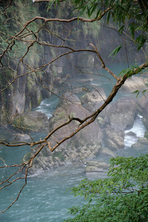 Tad Mok waterfall in Mae Hong Son province, Thailand.