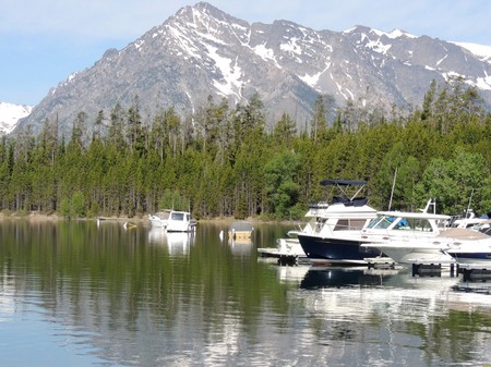 Mountain Lake Dockの写真素材