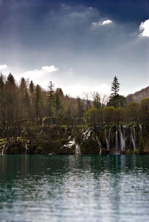 A picture of waterfalls taken in the national park Plitvice, Croatiaの写真素材