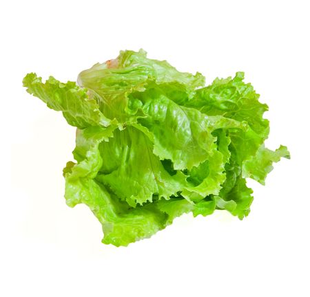 salad isolated on whiteの写真素材