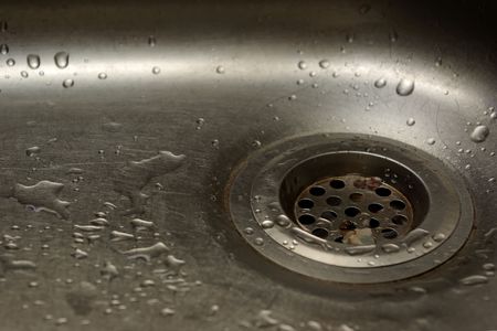 closeup of a kitchen sinkの写真素材