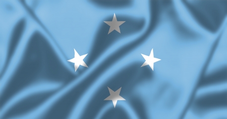 Federated States of Micronesia flag blowing in the wind. Background texture.の写真素材
