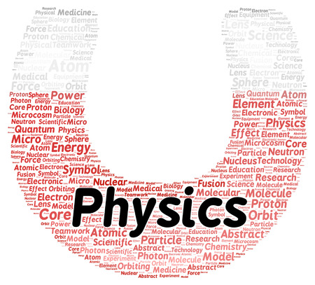 Physics word cloud shape conceptの写真素材