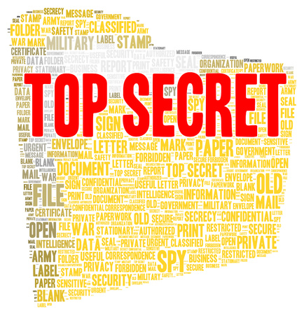 Top secret word cloud shape conceptの写真素材