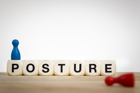 Posture - intentionally or habitually assumed position - good and bad exampleの写真素材