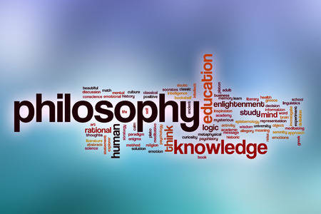 Philosophy word cloud concept with abstract backgroundの写真素材
