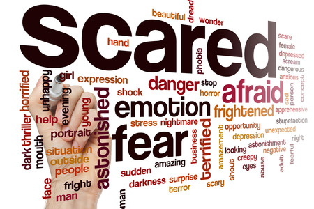 Scared word cloudの写真素材