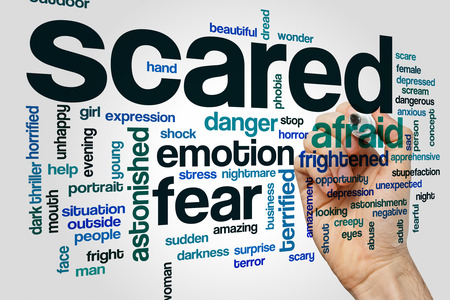 Scared word cloudの写真素材
