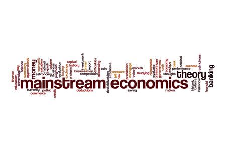 Mainstream economics concept on white backgroundの写真素材