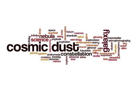Cosmic dust concept on white backgroundの写真素材