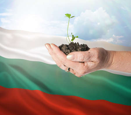 Bulgaria growth and new beginning. Green renewable energy and ecology concept.の写真素材