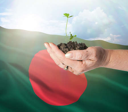 Bangladesh growth and new beginning. Green renewable energy and ecology concept.の写真素材
