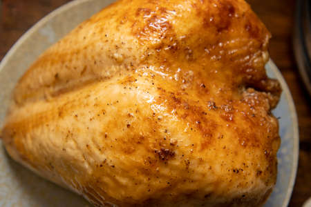 A close up of a cooked chickenの写真素材