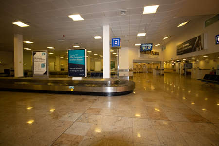 Doncaster UK, 18th August 2019: The Doncaster Sheffield Robin Hood international airport at the baggage reclaim areaのeditorial素材