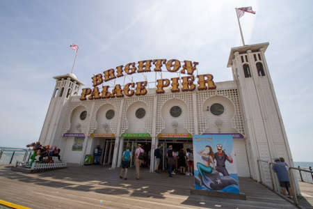 Brighton and Hove UK, 10th July 2019: The famous Brighton Pierのeditorial素材