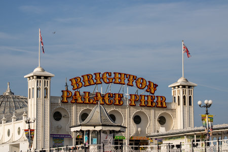 Brighton and Hove UK, 10th July 2019: The famous Brighton Pierのeditorial素材