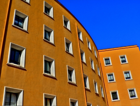 Students residential  building in the city of Murcia Spainの写真素材
