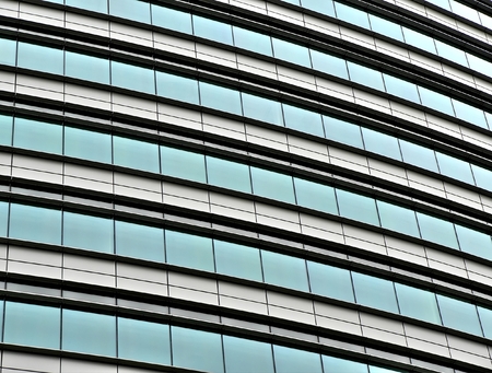 New  architecture in the city center of Warsaw Poland