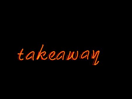 takeaway neon signの写真素材