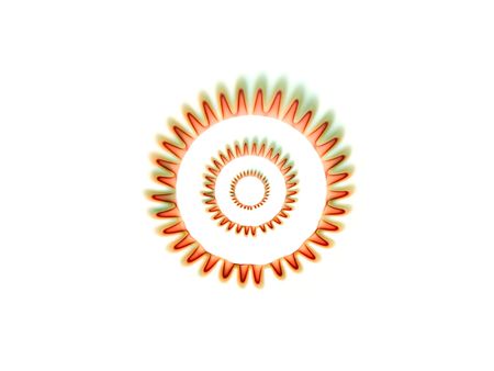 Abstract flames background with 3 circles gas burnersの写真素材