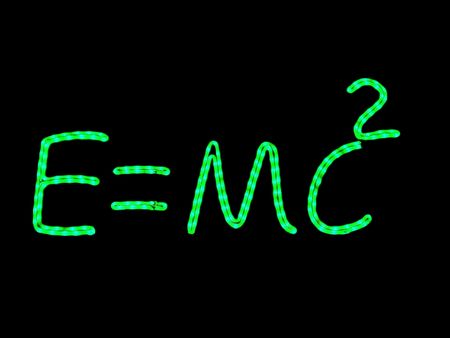 Science neon quoting einstein equationの写真素材