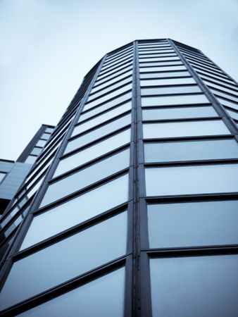 modern skyscraper with reflections on glass