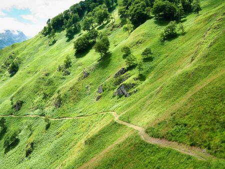 Beautiful mountain landscape in Lescun Pyrenees