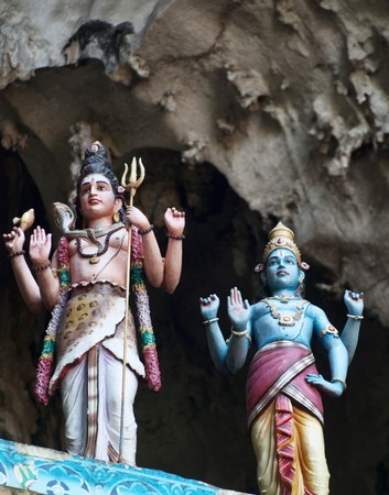 Details of  statues at the entrance of Batu caves in Kuala Lumpur Malaysiaの写真素材
