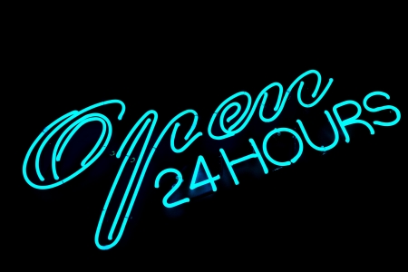 open bar restaurant neon sign
