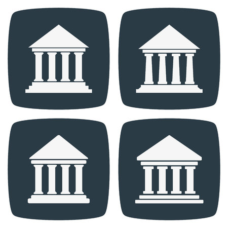 Bank University Museum Iconsのイラスト素材