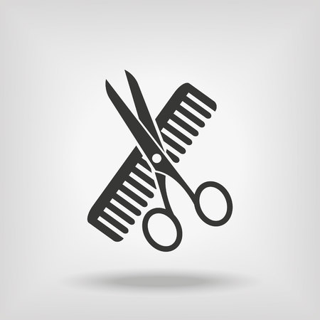 Hairdresser Scissors And Combのイラスト素材