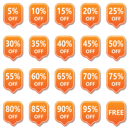 Orange Discount Price Tag Labelのイラスト素材