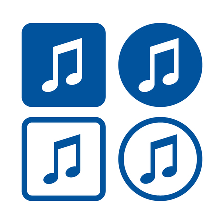 Music Apps Blue Buttons. Web Iconsのイラスト素材