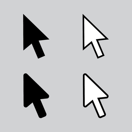Clean vector modern set of arrow cursors symbol iconsのイラスト素材