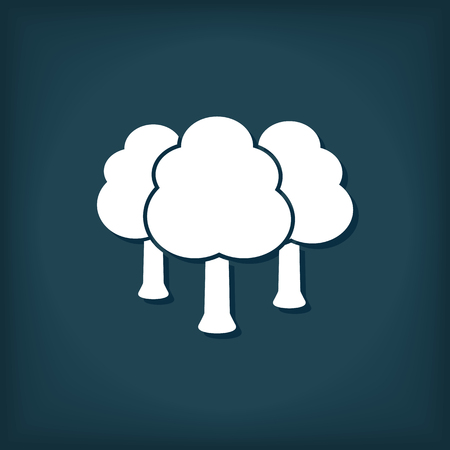 Forest Tree Icon. Flat Style Vector Illustrationのイラスト素材