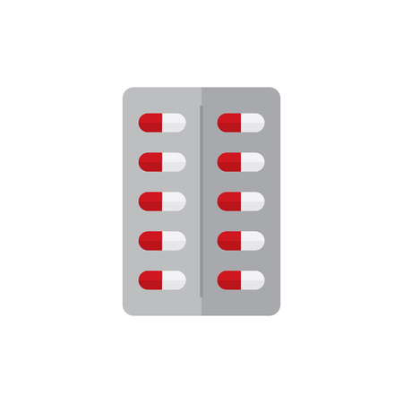 Medical Pills Flat Icon Illustrationのイラスト素材