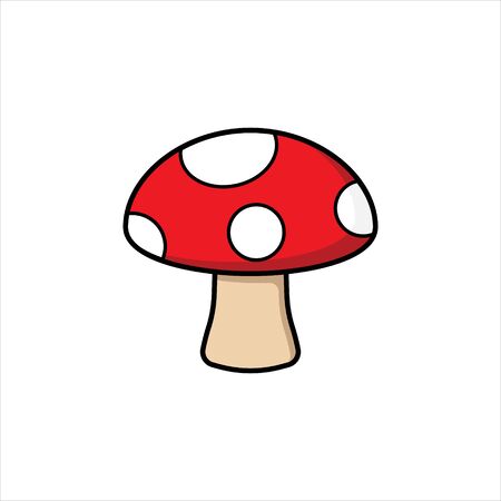 Mushroom Vector Illustration Cartoon Iconのイラスト素材