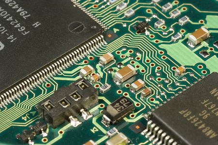 Circuit board close up view
