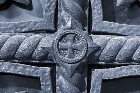 decorative metal ornament close up