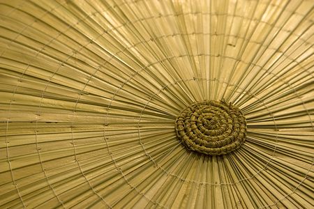 texture of traditional asian straw hatの写真素材