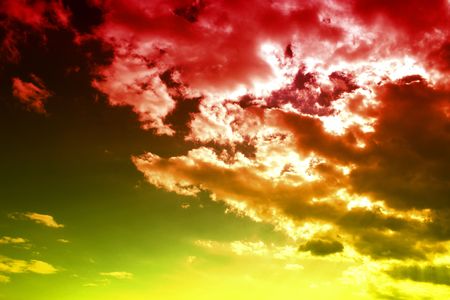 abstract view on clouds in the skyの写真素材