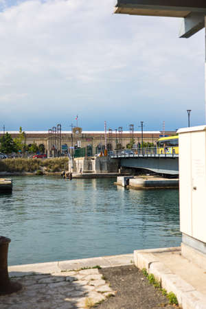 View of the port of Genoa in Liguria, Italy