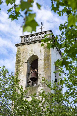 Bell tower of the Church of St. Francis of Assisi in Zagreb, Croatia